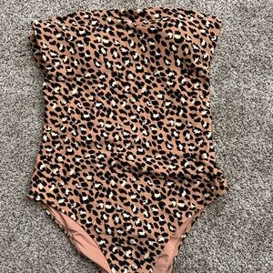 Aerie Leopard Print One Piece Swimsuit